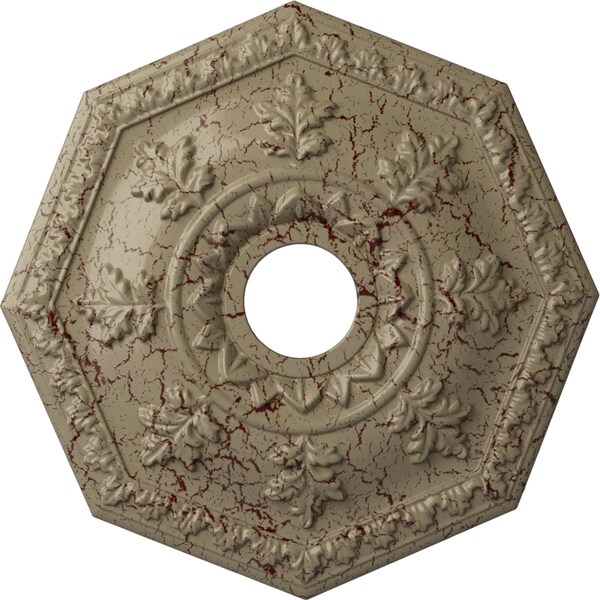 Ekena Millwork Nottingham Medallion (Canopies up to 4 5/8"), 18"OD x 3 1/2"ID x 1 1/2"P, Gobi Desert Crackle CM18NTGDC - main